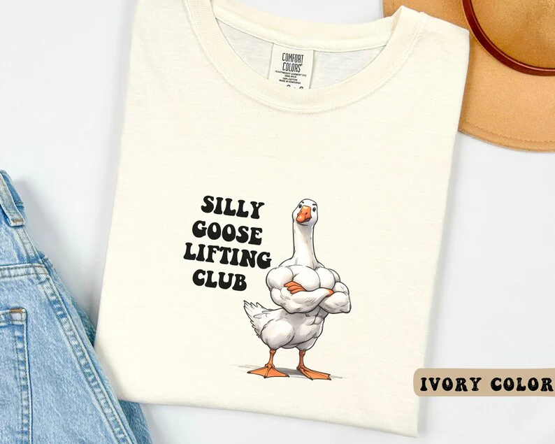 Silly Goose Lifting Club Shirt, Gift for Personal Trainer, Powerlifting Workout, Silly Goose Gym Shirt, Funny Workout Tee, Gym Lover Gift