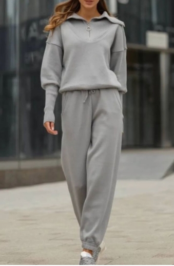 Fashion temperament casual hoodie two-piece set