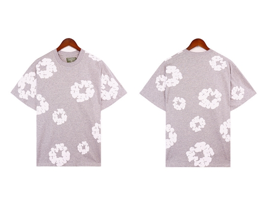 Foam printed loose T-shirt Y2K hip-hop street wear men's and women's pullover casual top