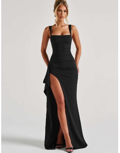 European and American INS style women's evening dress long skirt